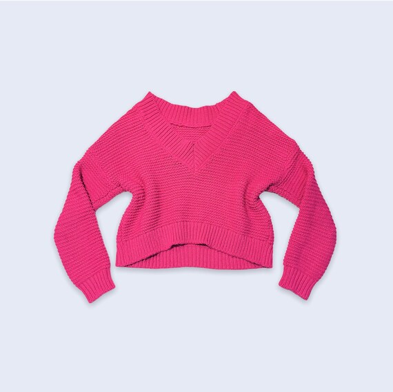Hot pink oversized sweater top