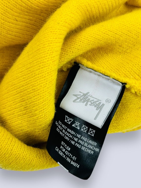 yellow stussy beanie