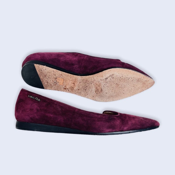 Calvin Klein Suede Loafers Womens Pointed Toe Purple Leather - Etsy