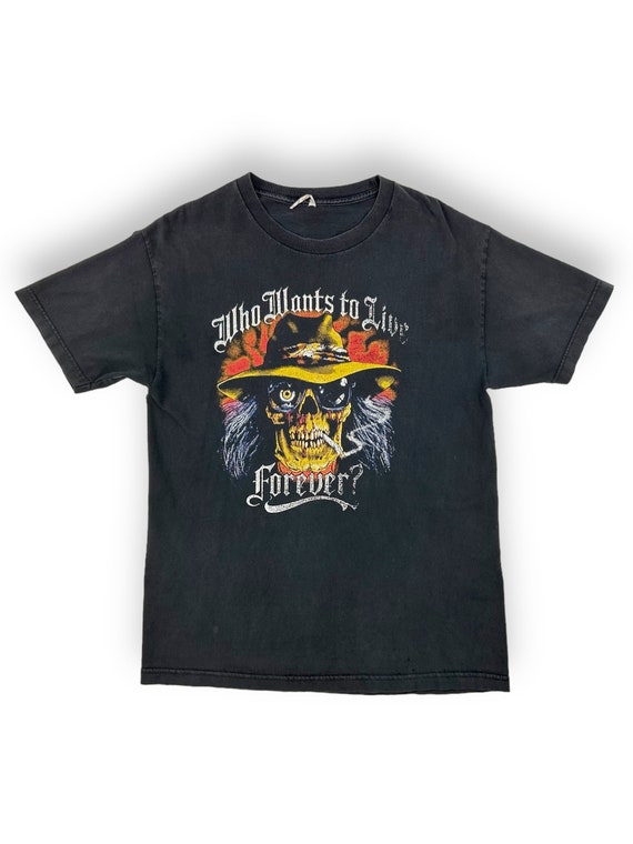 Camiseta grafica Live Forever Camiseta EMP Band Camiseta negra de manga corta Camiseta estilo rockero negro Afligido talla L Etsy Mexico
