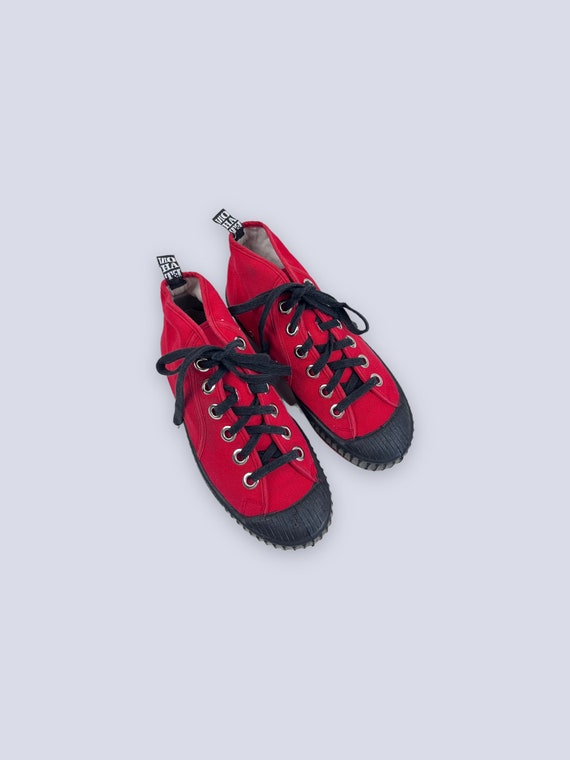 Cotton on top platform sneakers