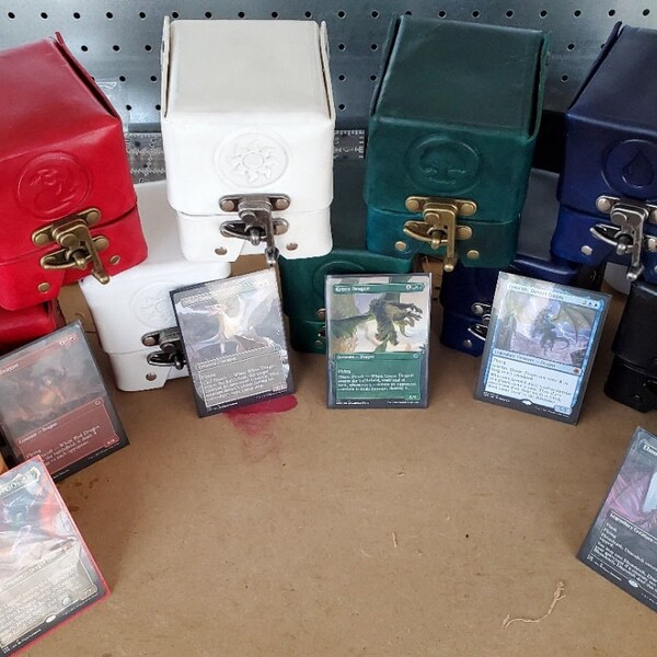 Mtg Deck Box Leather Etsy