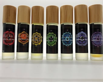 Chakra Balancing Essential Oil Roller Blends, Meditation Roller, Yoga Roller, Aromatherapy Roller Bottle, Essential Oil Roller