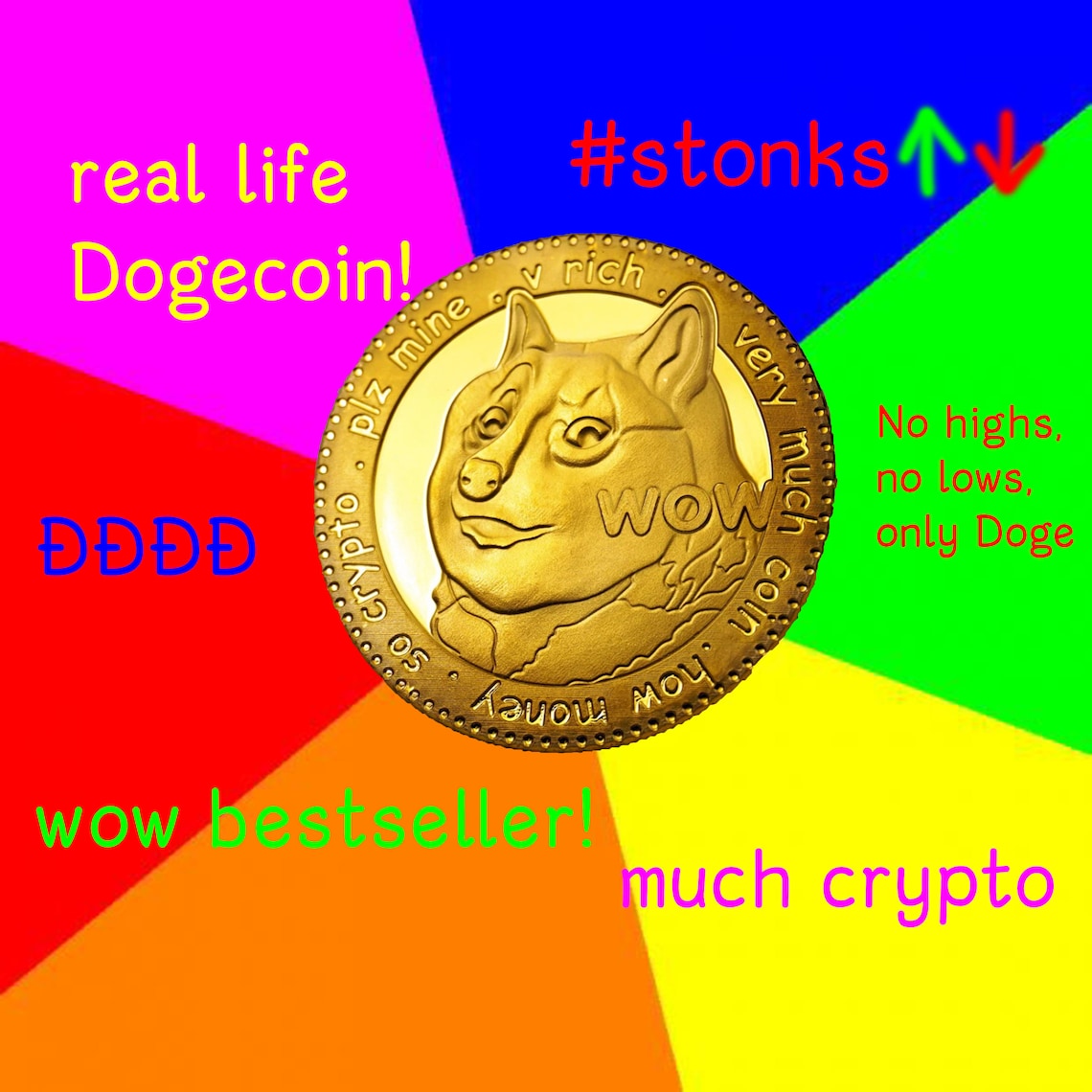 Dogecoin Crypto Coin Doge Meme Cryptocurrency IRL Shiba Etsy