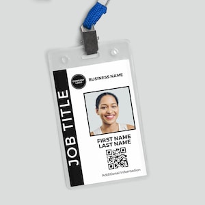 ID Badge, Custom ID Badge, Custom ID Card, Id Card Template, Employee Badge, Canva Template, Teacher Id, Teacher Badge, Office Badge