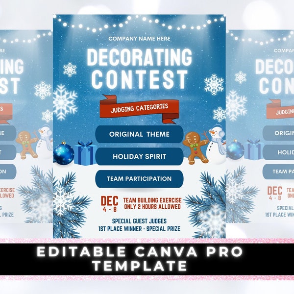 Door Decorating Contest Flyer Etsy