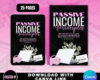 PLR Ebook Template: Passive Income Guide, Canva Ebook (Digital Download)