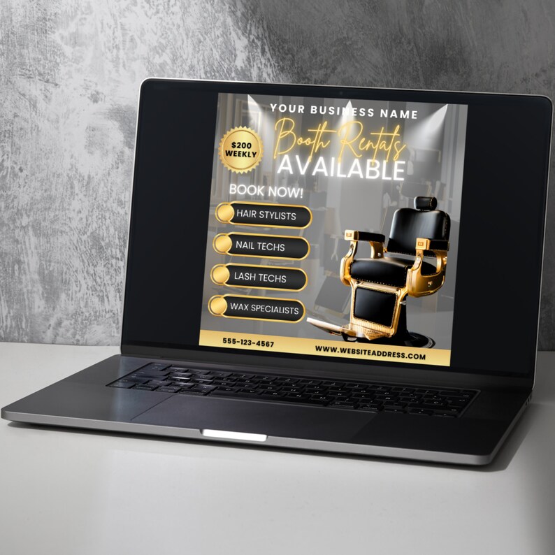 Booth Rental Flyer, Booth Rent Flyer, Hair Salon Flyer, Hair Stylist ...
