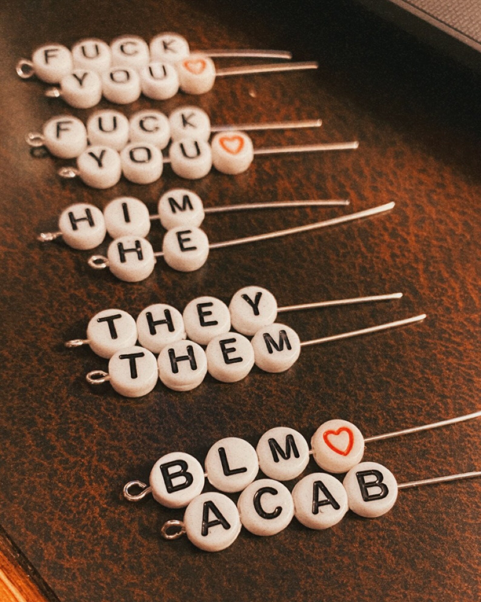 Word Bead Earrings Etsy