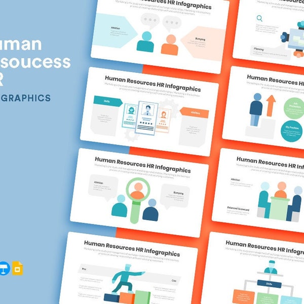 Human Resources HR Infographics | PowerPoint Template | PPTX | Keynote Template | Google Slides