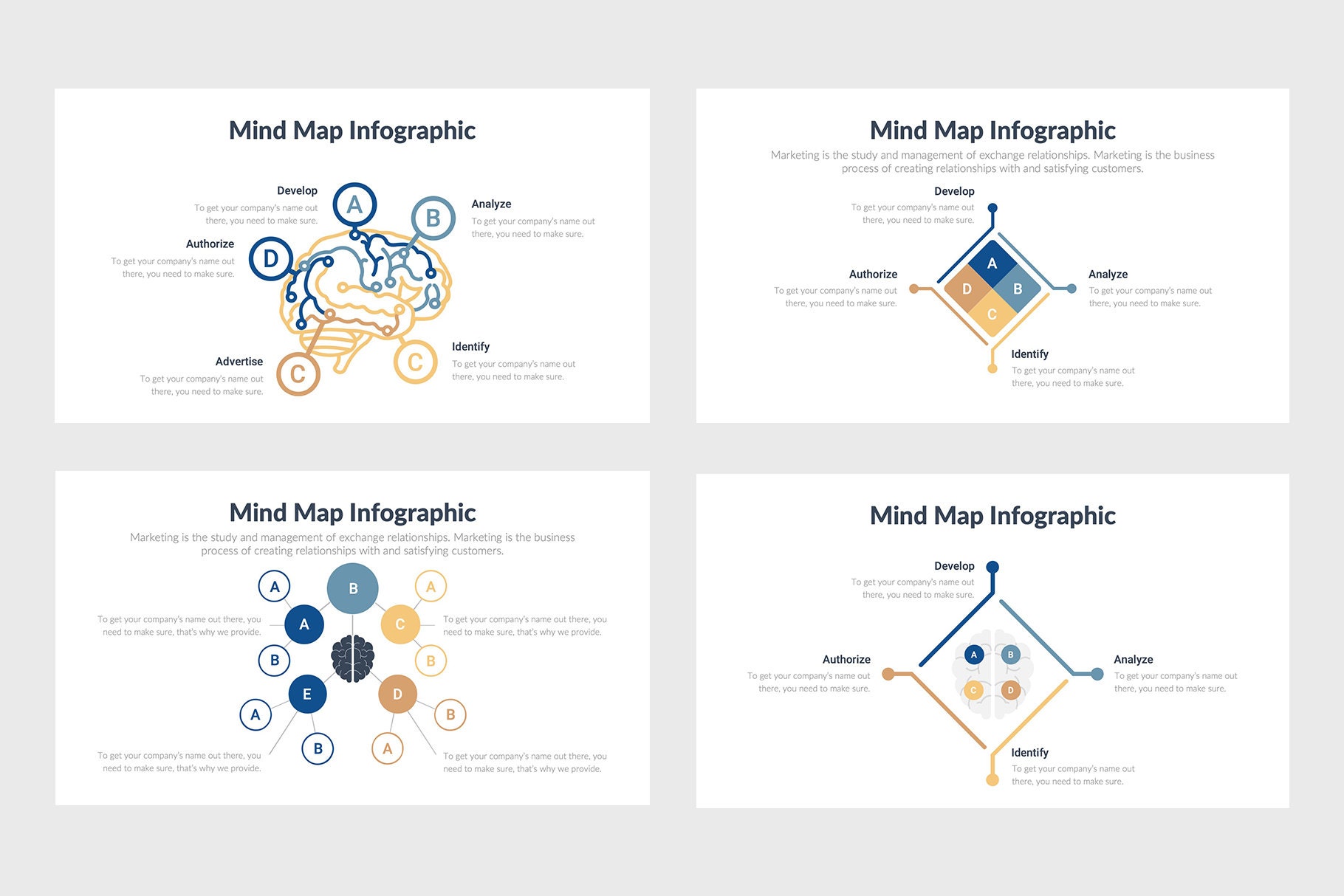 Infografía de mapas mentales / Plantilla de PowerPoint / PPTX | Etsy
