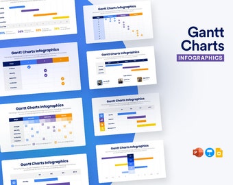 Gantt Chart Infographics | PowerPoint Template | PPTX | Keynote Template | Google Slides