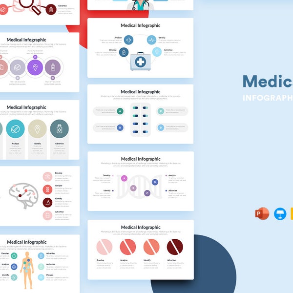Medical Infographics | PowerPoint Template | PPTX | Keynote Template | Google Slides