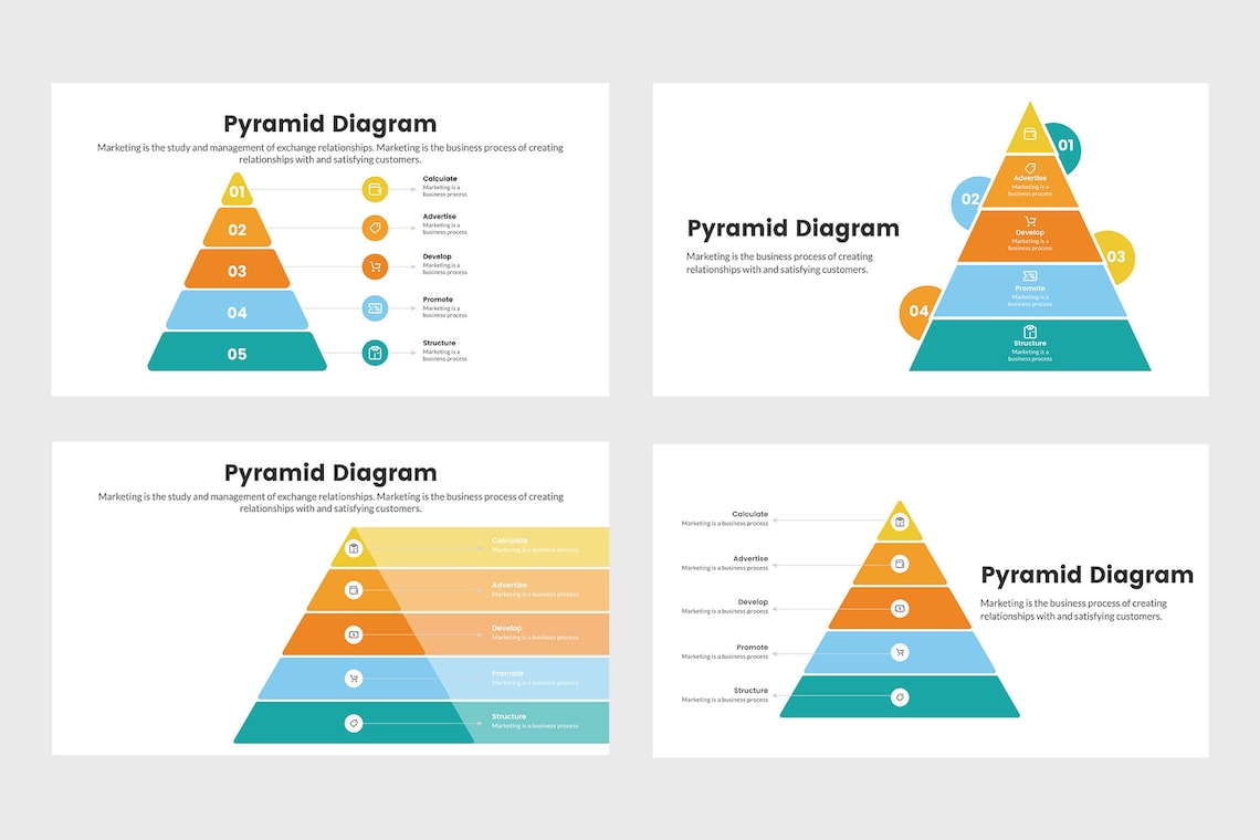 Pyramide Infografiken PowerPoint-Vorlage PPTX Keynote-Vorlage Google