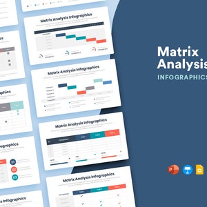 Matrix Analysis Infographics Powerpoint Template PPTX | Etsy