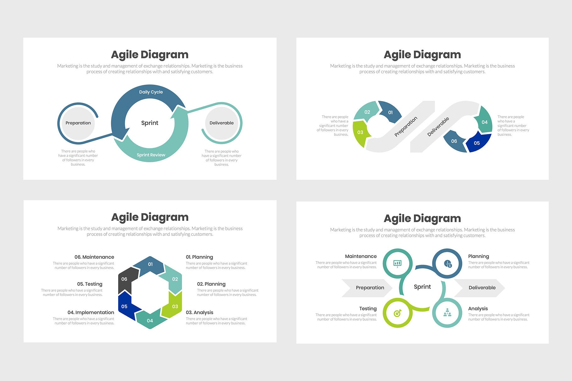 Agile Diagrams Infographics Powerpoint Template PPTX Keynote Template ...