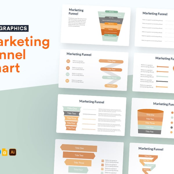 Marketing Funnel Chart Infographics | PowerPoint Template | PPTX | Keynote Template | Google Slides | Adobe Illustrator