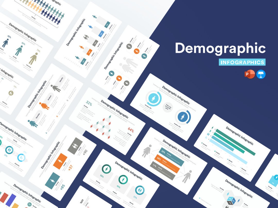 Demographic Infographics Powerpoint Template PPTX - Etsy