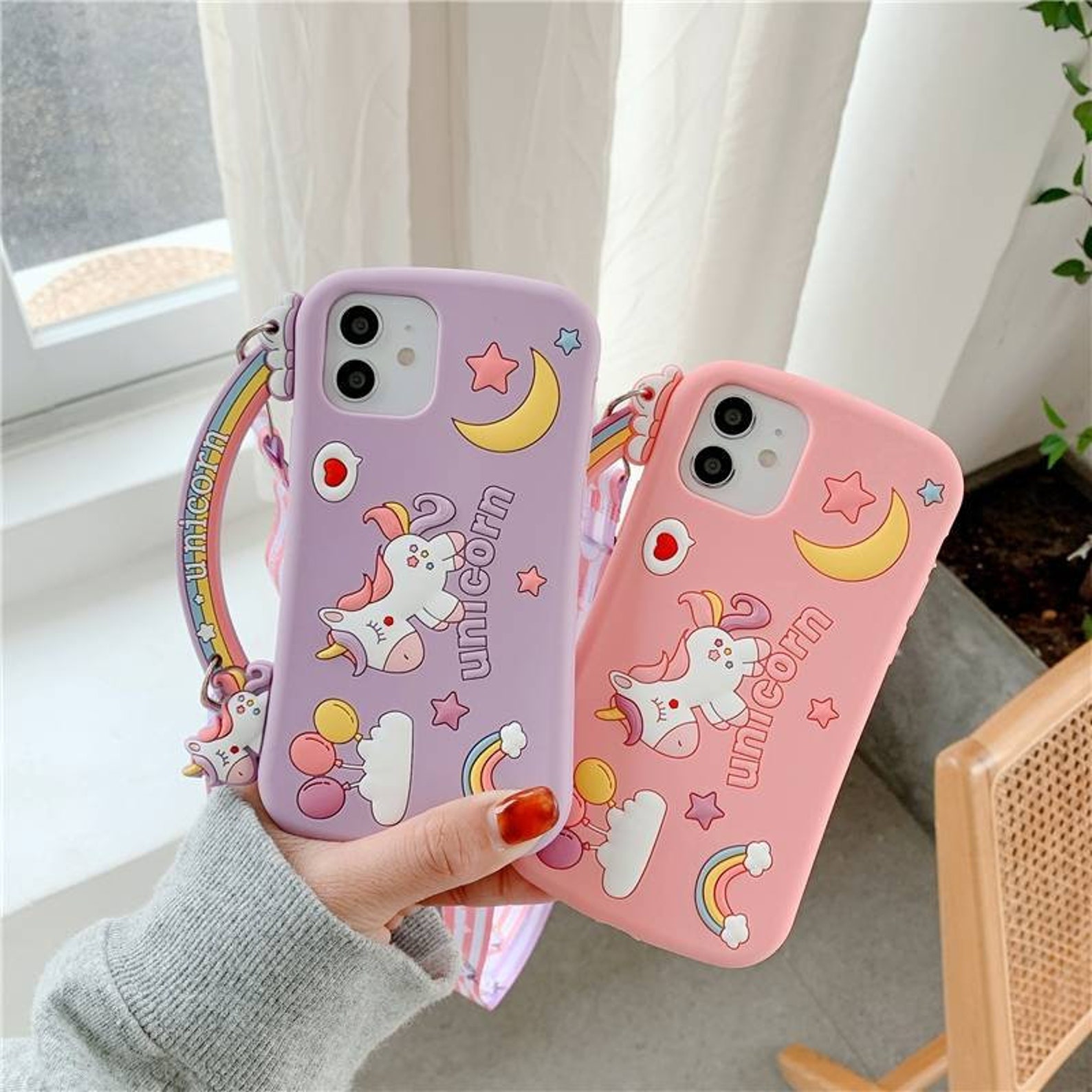 3D Rainbow Unicorn Phone Case for iPhones Etsy