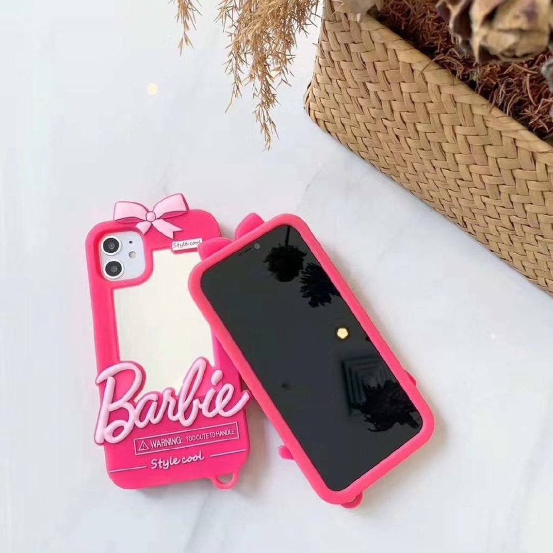 Barbie Inspired Pink Case & Mirror for iPhone Samsung Airpods | Etsy