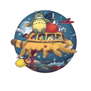 Vintage Ghibli Studio Png, Ponyo Ghibli Studio Png, Ghibli png, My Neighbor Totoro png, PNG, Princess Mononoke png, Kikis Png