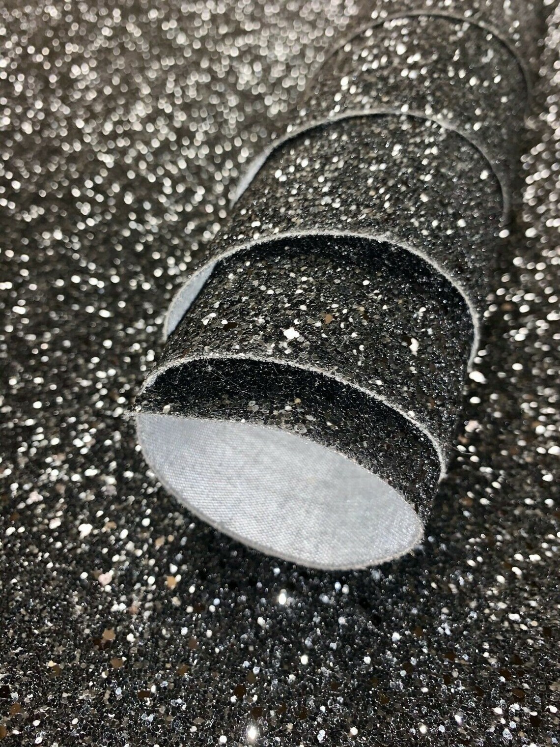 Peel and Stick Silver Grey Glitter Fabric Wallpaper Border Etsy