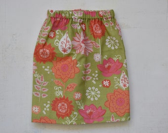 18'' Doll Green Floral Skirt