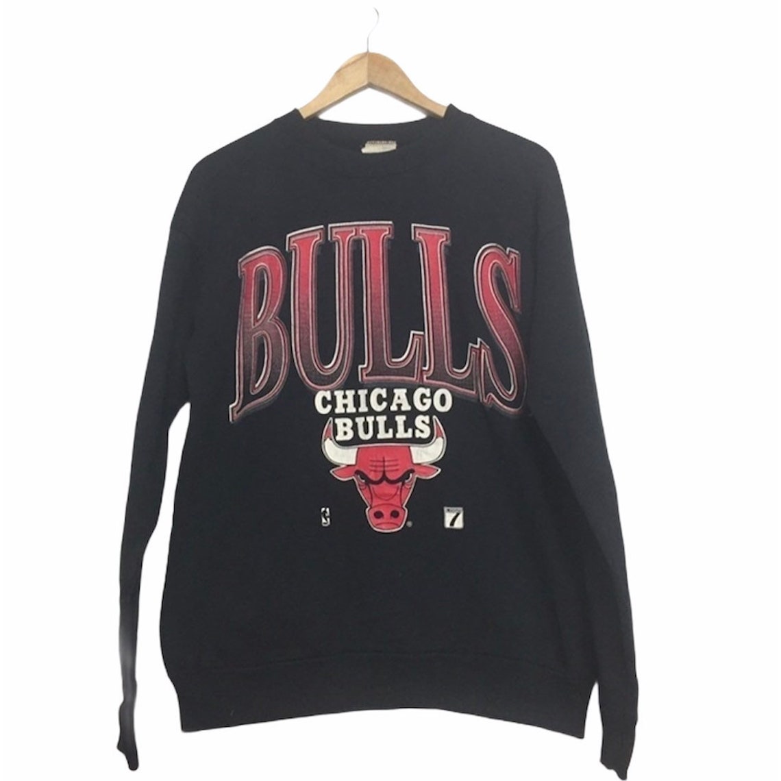 Vintage Nba Bulls Chicago Sweatshirt Black Color - Etsy
