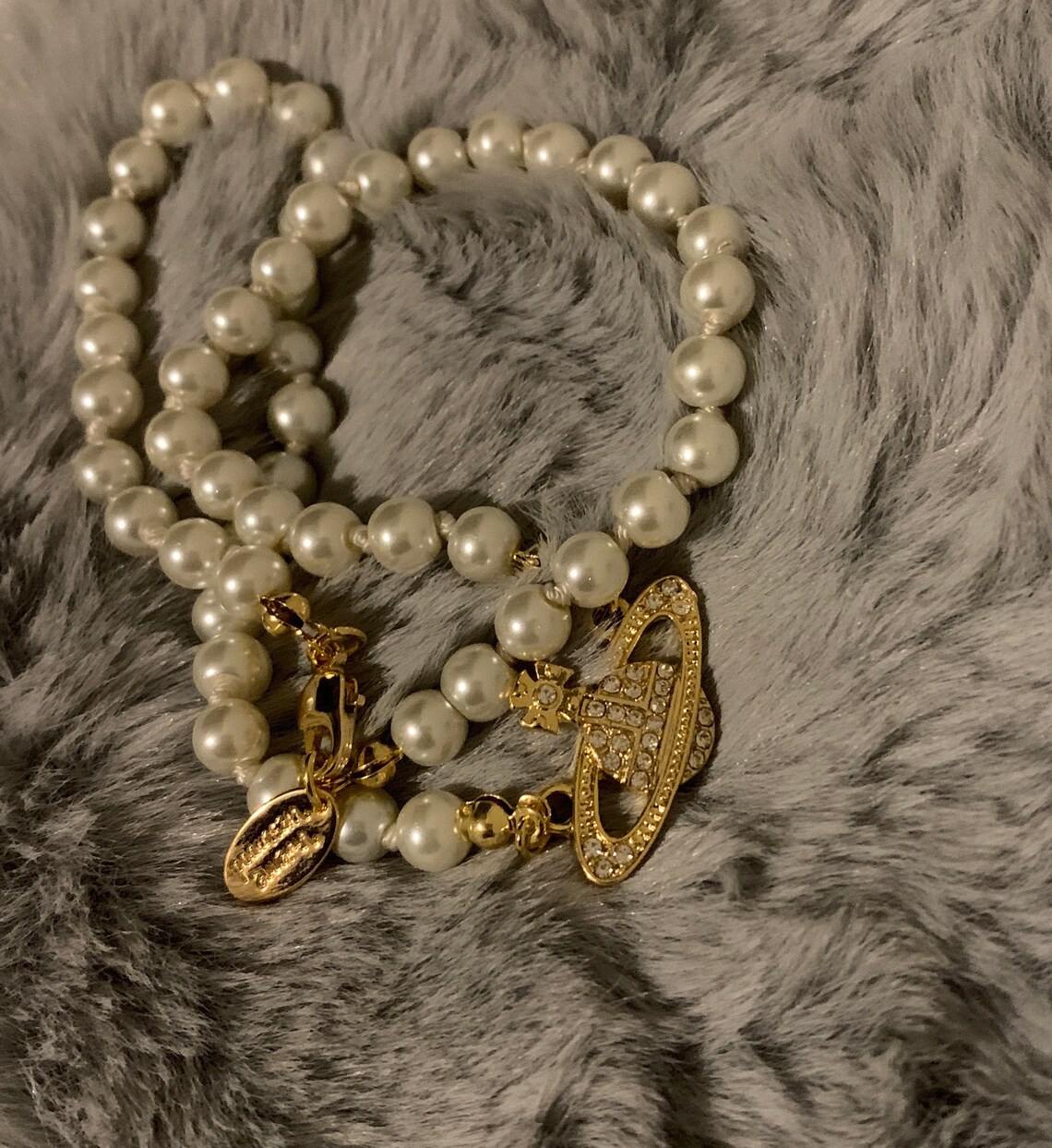 Saturn choker pearl necklace Clearance