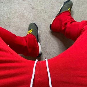 Red stacked sweats | Etsy