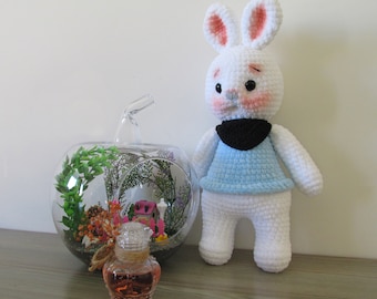 Amigurumi Handmade Crochet Organic Sleeping Friend Bunny Finished Product