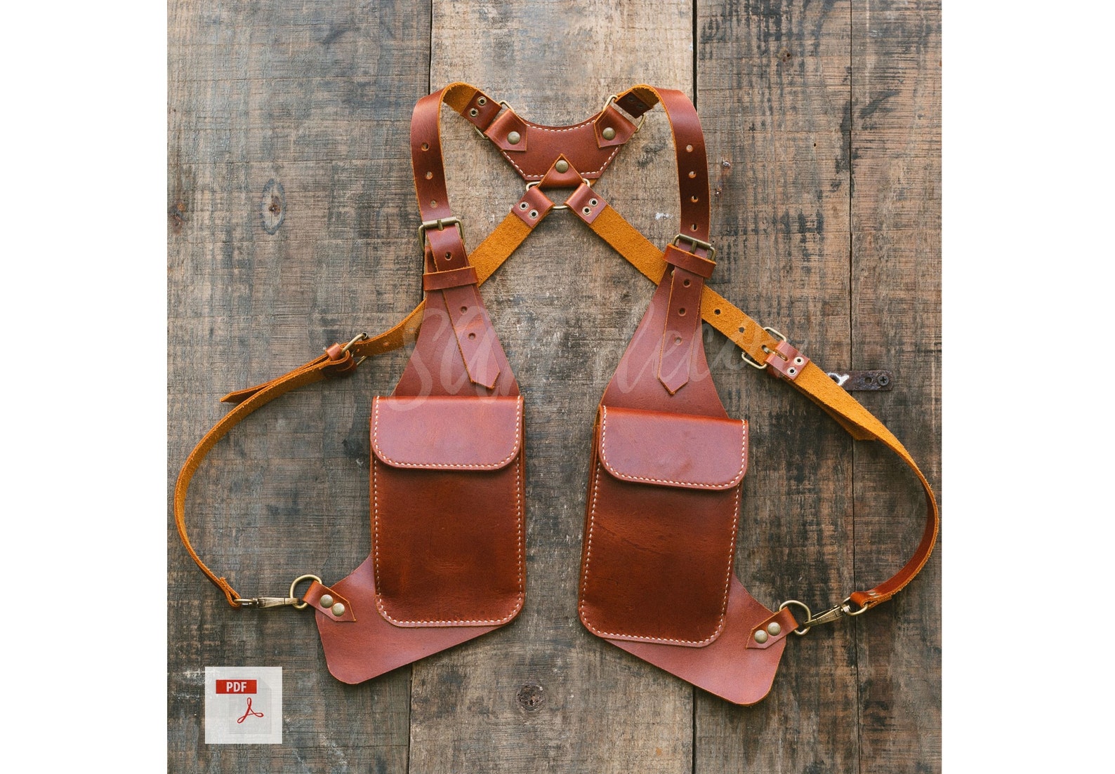 PDF Pattern Leather Holster Bag Shoulder Holster Bag Leather Etsy