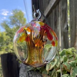 Tree of life glass ornament. Hand blown art. Glassblowing. Bluebirdglassblowing