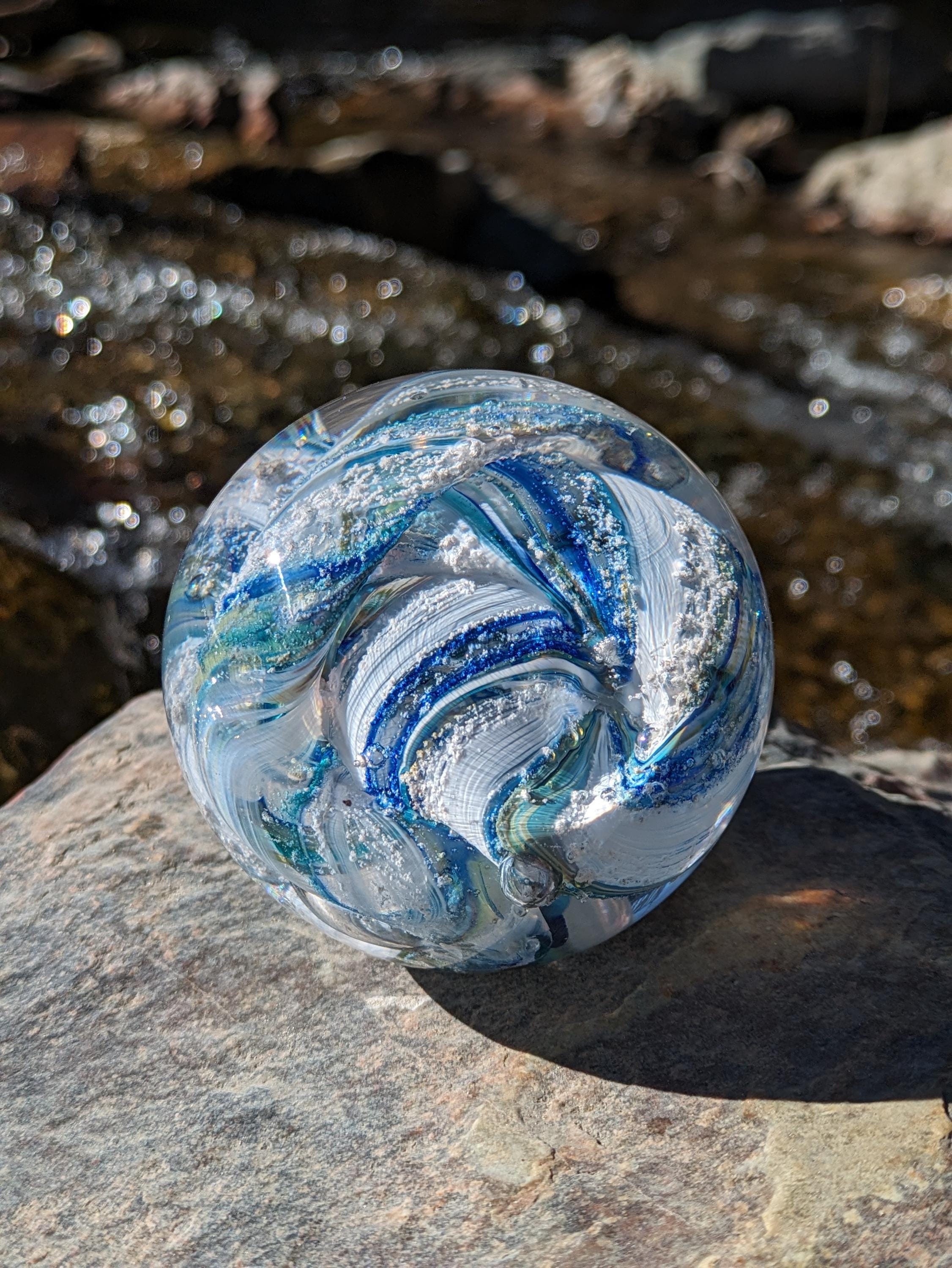 Pet Loss Cremation Glass Paperweight – Handblown Memorial Keepsake ...