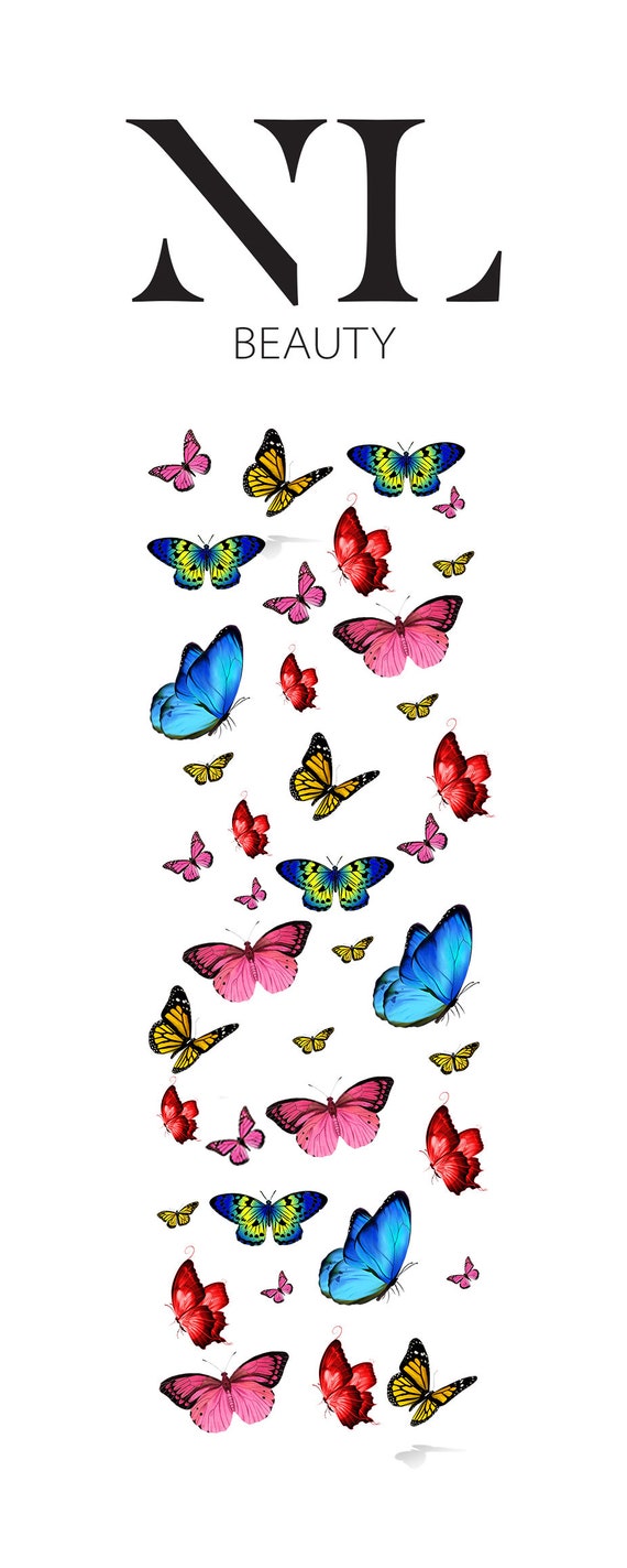 BUTTERFLY Nail Decal Etsy
