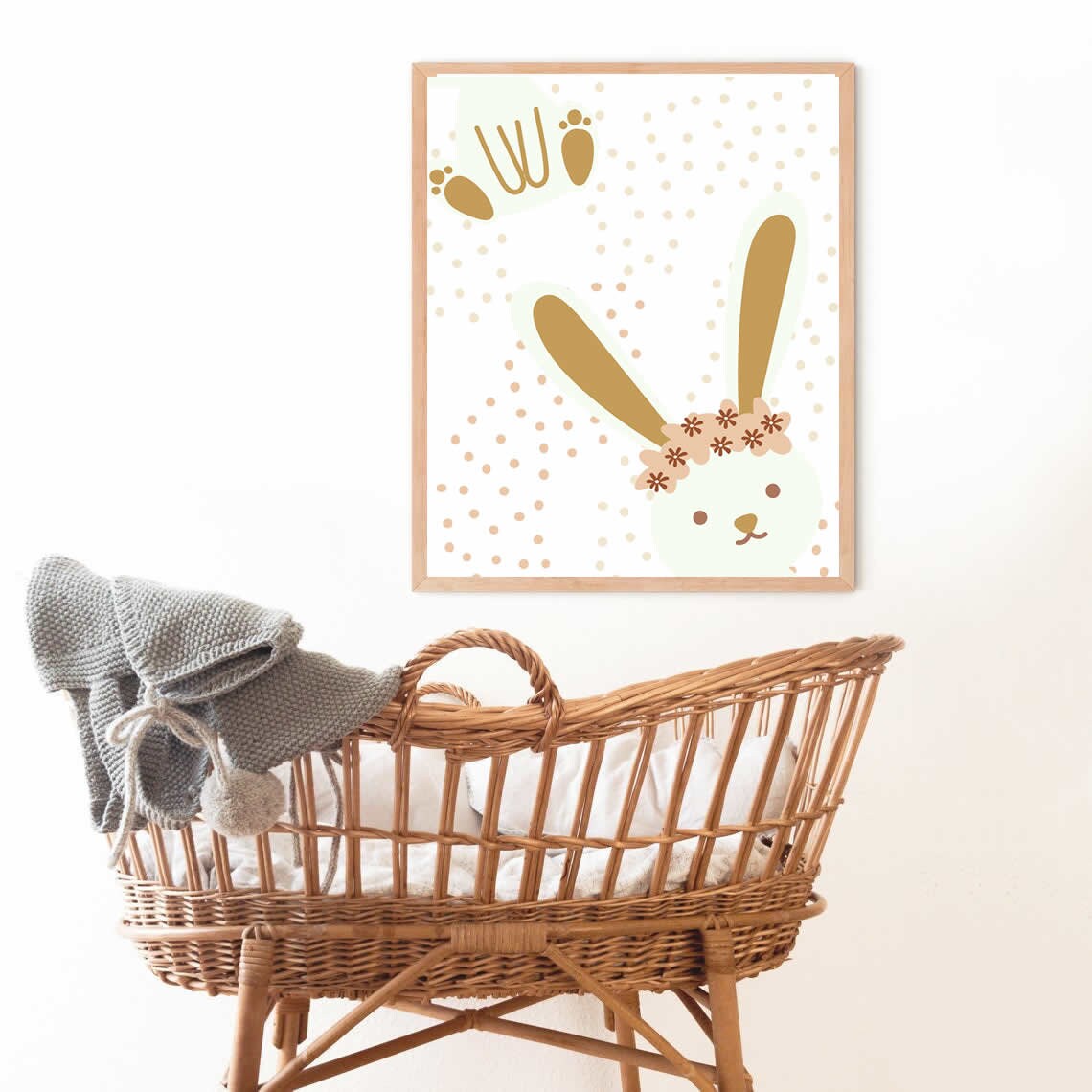 Bunny Rabbit Printable Wall Art Nursery Decor Playroom Wall Etsy