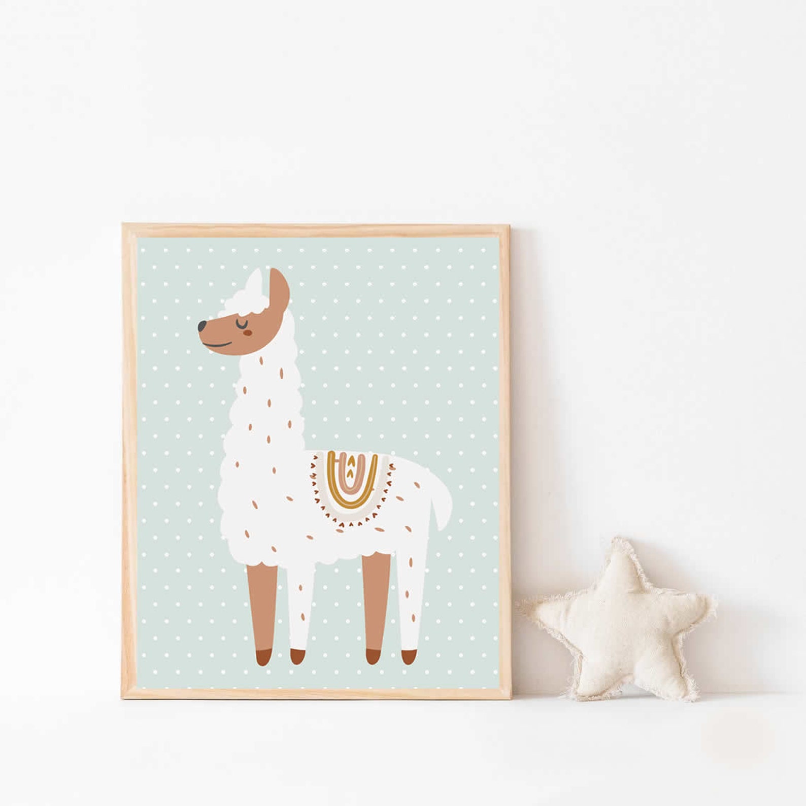 Llama Nursery Printable Wall Art Nursery Decor Animals Etsy