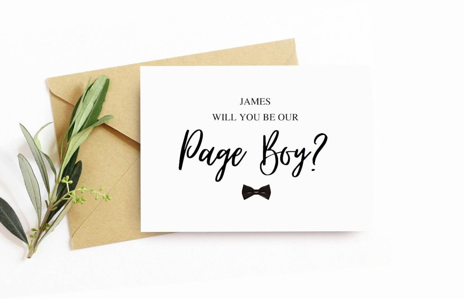 Page Boy Proposal Card personalised page boy card Will you Etsy