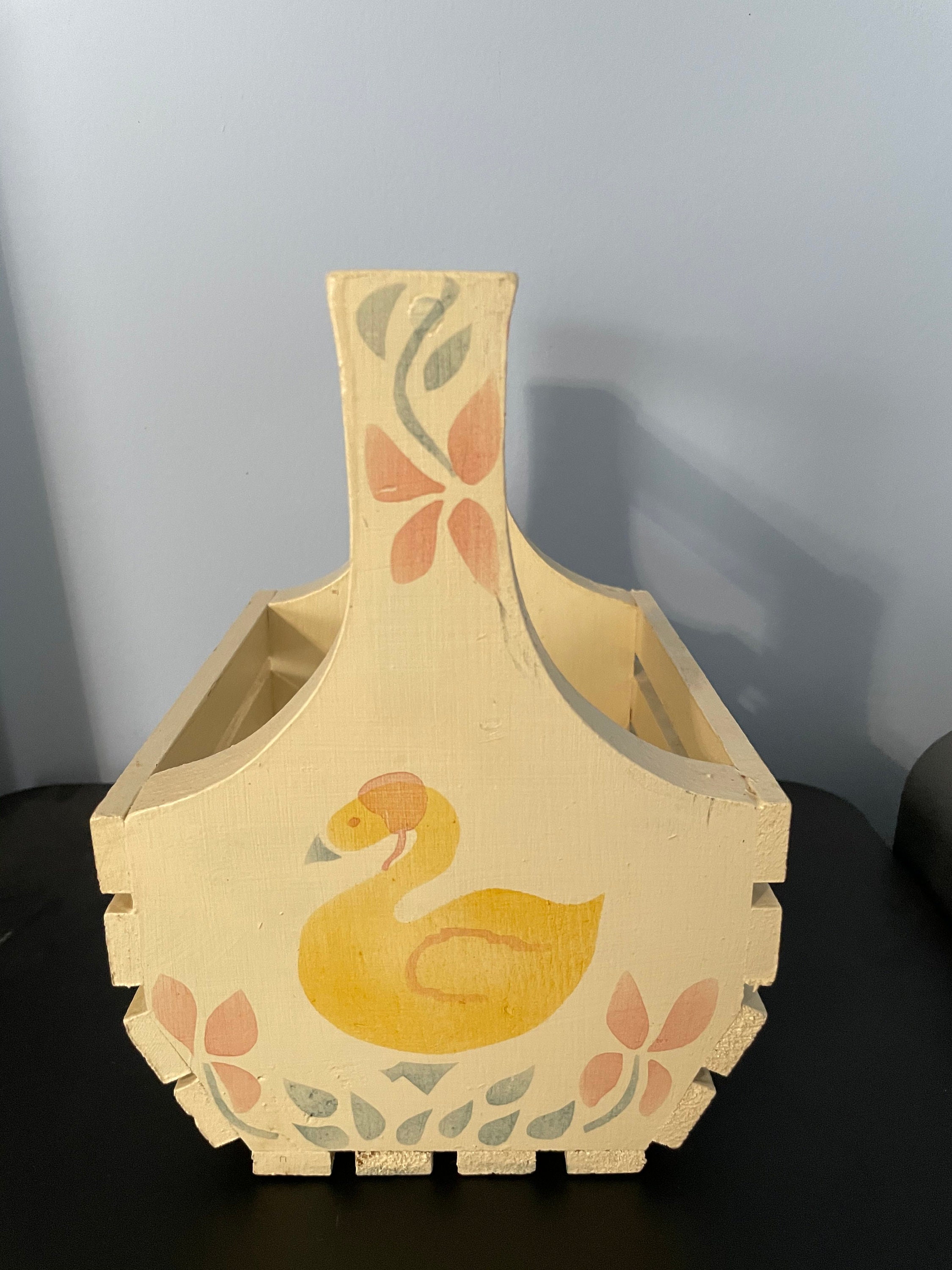 Decorative Wooden Basket Etsy