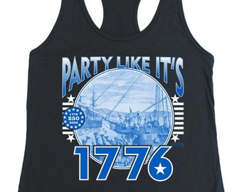 Faites la fête comme si c'était 1776 - 250e anniversaire des États-Unis en 2026 - Sérigraphie Boston Tea Party sur débardeur homme et femme
