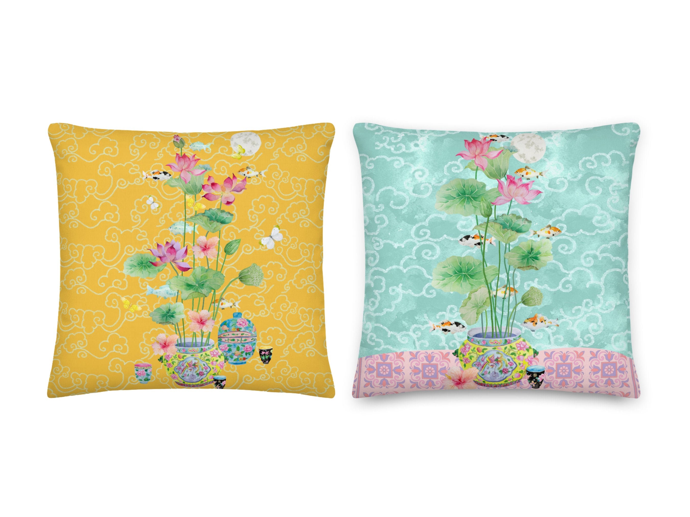 Lotus Petal Scales Pattern Pillowcase Pillow Cushion Cover 50x50 Cm E35034 【冬バーゲン★特別送料無料！】