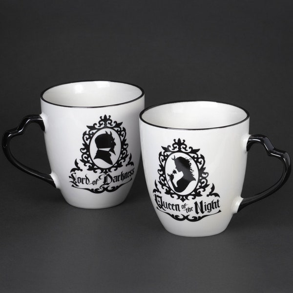 Lord and Lady of Darkness Mugs - Valentine's Day, Romantic, Gothic, Gift