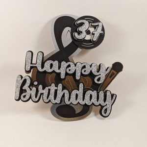 Music themed cake topper
