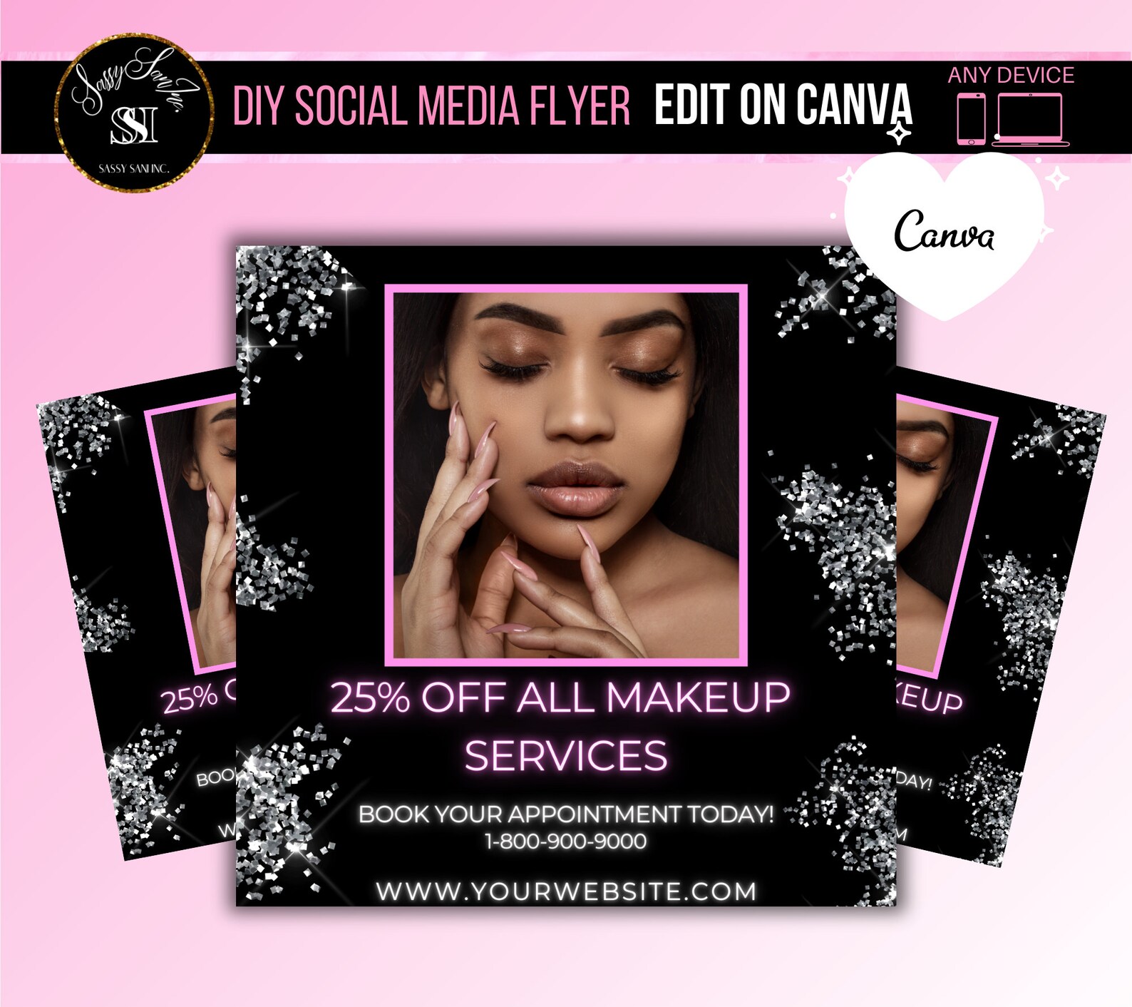 Makeup Class Flyer Makeup Tutorial EFlyer Training Class Etsy