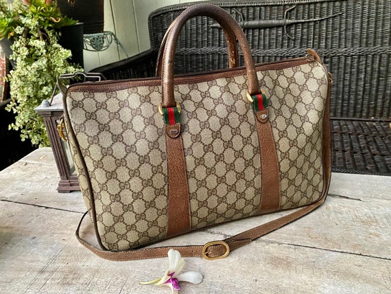 Authentic Gucci Vintage Sherry Duffel Bag