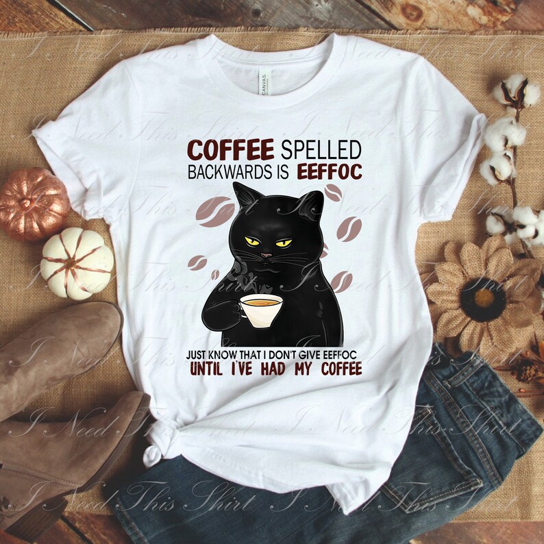 Download Coffee Spelled Backwards Is Eeffoc Digital File Download Black Cat Drinking Coffee Funny Cat Lover Printable Sublimation Transfer Png File Drawing Illustration Art Collectibles Timinox Com