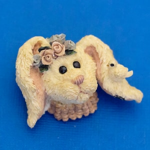 Vintage Brooch, Rabbit Face Brooch, Pet Bunny Brooch, Animal Brooch, Unique Brooch, Ladies Brooch, Kids Brooch - D2