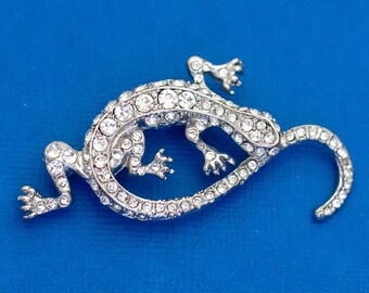 Broche Lézard En Argent Des Années 50 - Jolie Pièce Vintage - Occasion