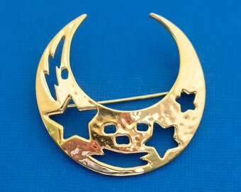 Broche étoilée Vintage – Plaqué Or – Femme – Occasion