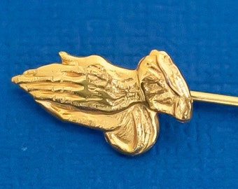 Vintage Goldene Handschuhe Stick Pin - D28